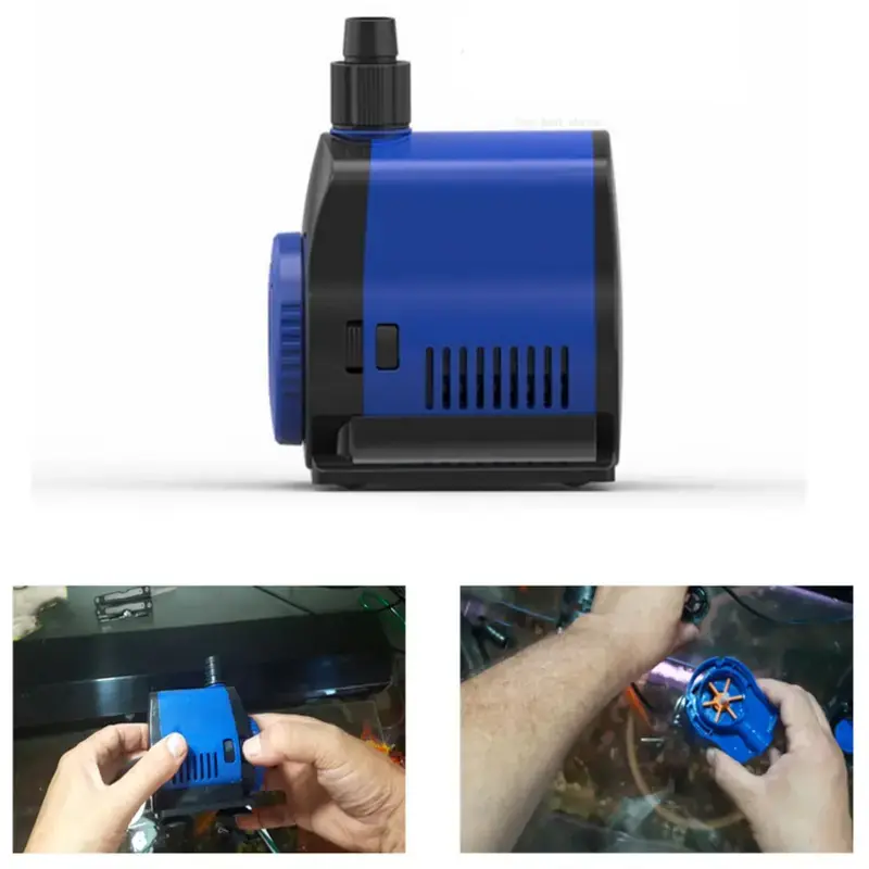 Hassle-Free Returns Sunsun JQP-500Aquarium Submersible Pump Power Head 5W & 500L/Hr with Bottom Mount Suction